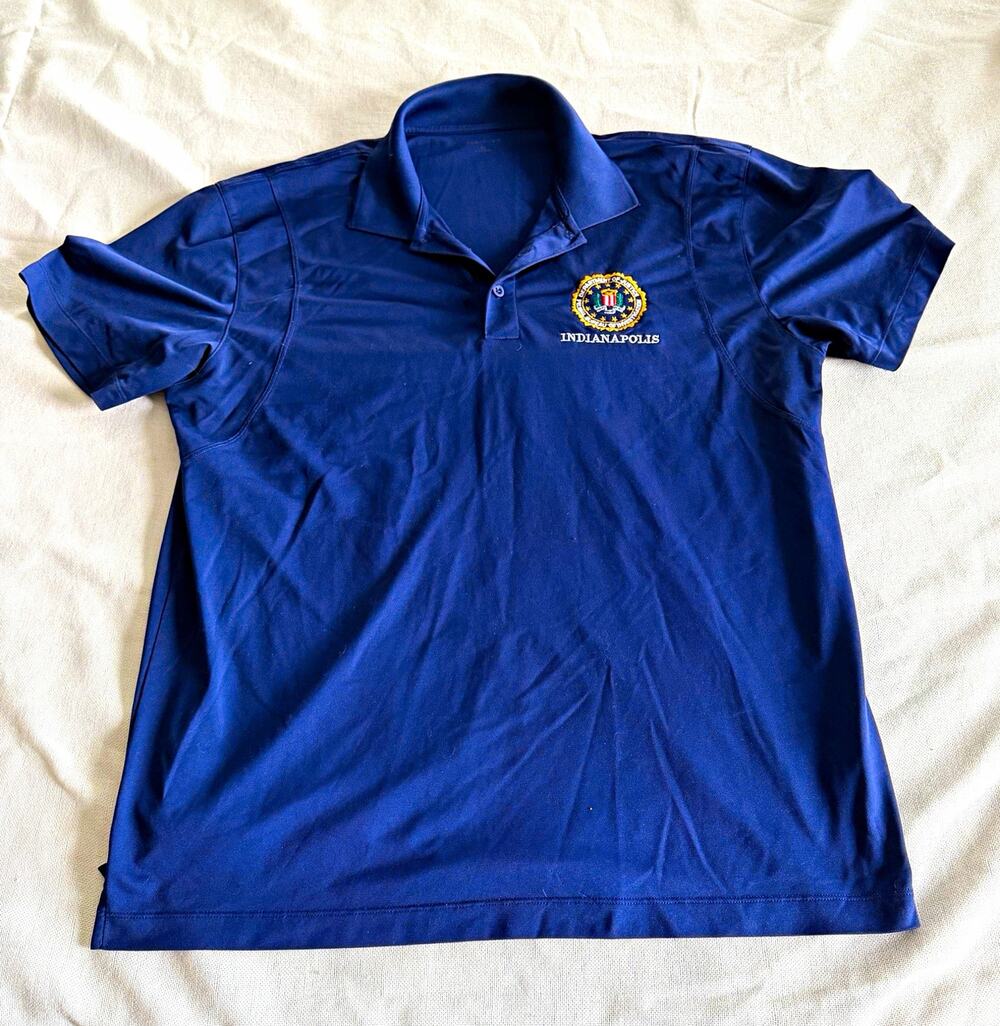 FBI Federal Bureau Investigation Indianapolis DOJ Sport-Tek Polo Shirt XL Navy